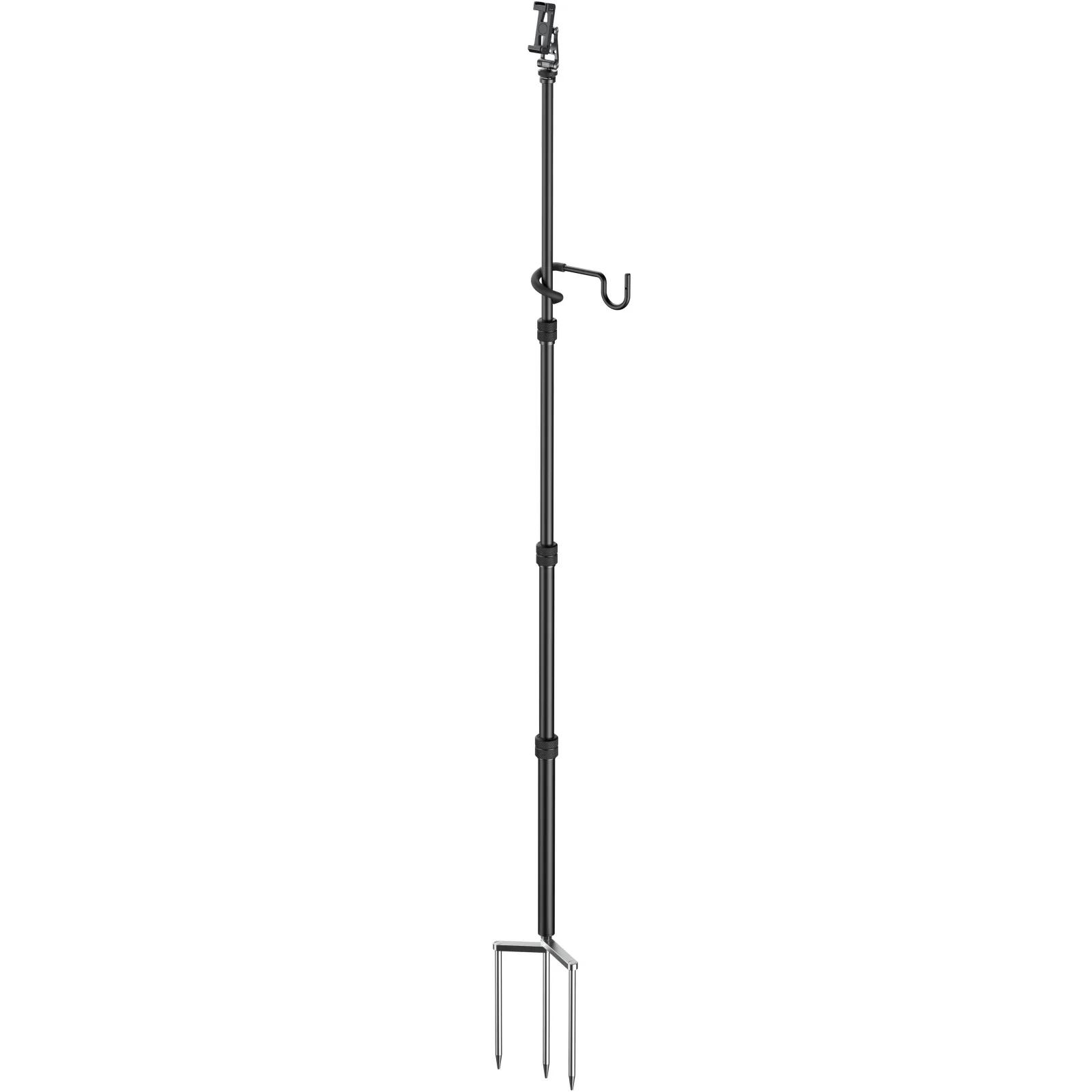 SmallRig Monopod with Triple Ground Spikes and Phone Support with Cold Shoe Mount for iPhone for Huawei for Xiaomi Smartphones