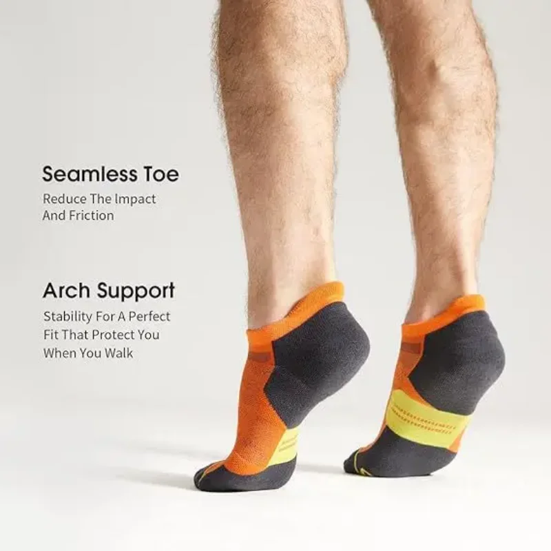 6 pairs of breathable and non slip invisible boat socks for men and women, ankle running socks, outdoor fitness socks