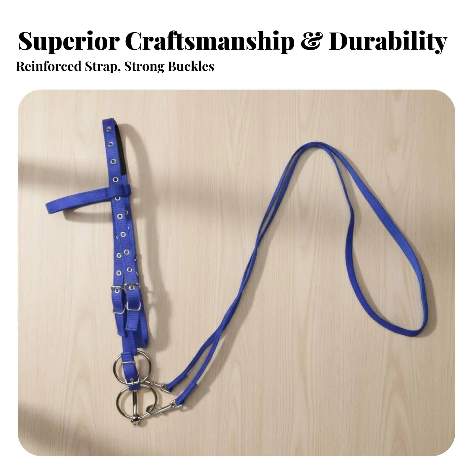 

Уздечка для лошади с поводьями, долговечная, регулируемая, с мягкой подкладкой для комфорта, износостойкая, конные принадлежности