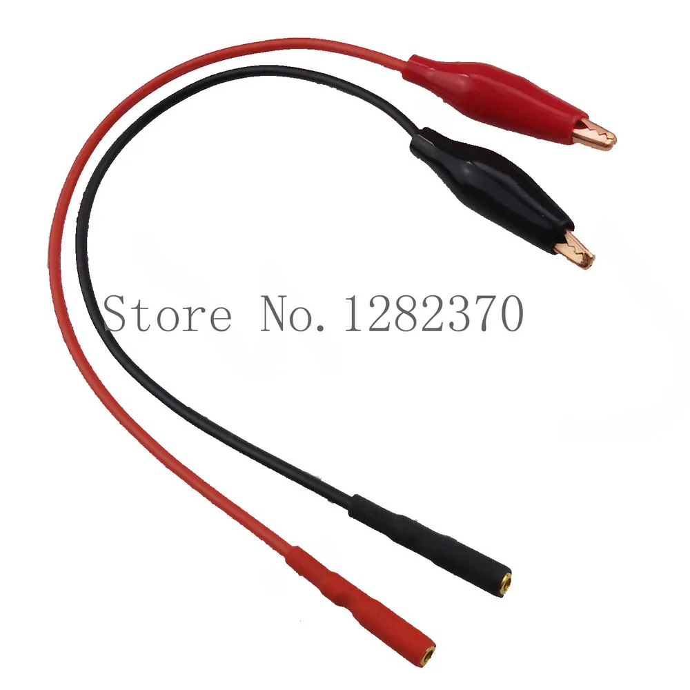 [SA] TLA22430 copper alligator clip trumpet turn 2mm elastic silicone test lead jack 18AWG wire 20MM red+black --10pair/lot