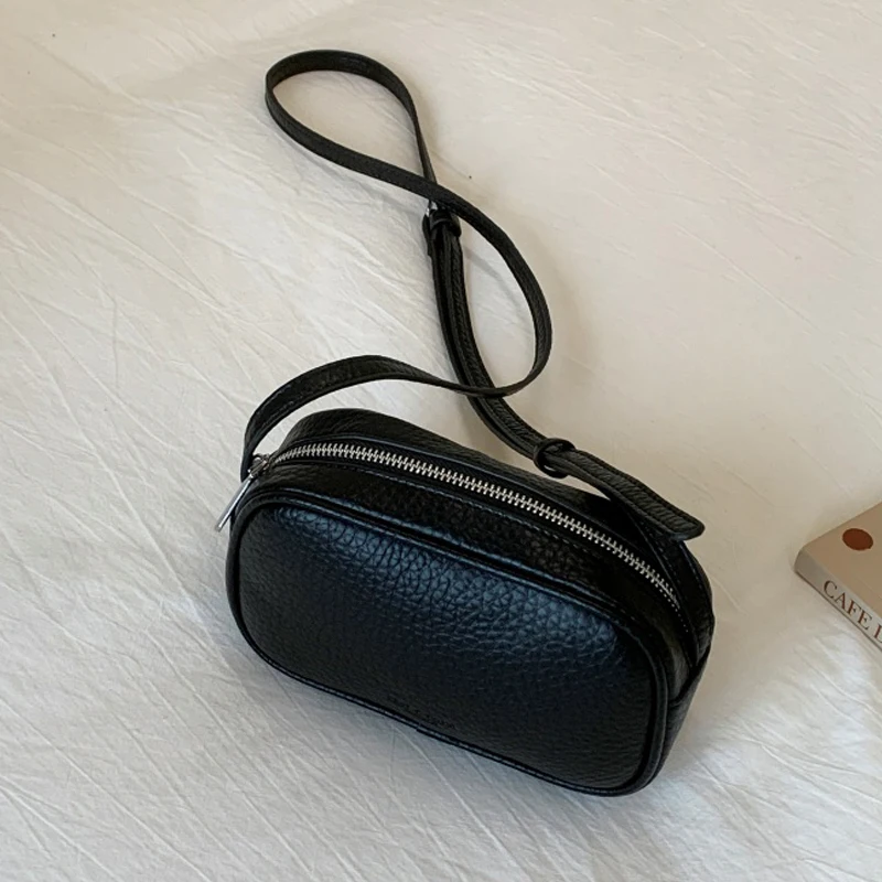 Fashion Lychee Pattern Red Small Bag Women's Texture Soft Leather Mini Phone Bags Summer Leisure Single Shoulder Crossbody Pack