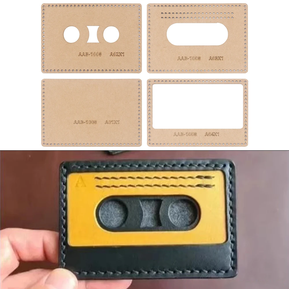 DIY Cassette Bus Card Bags Sewing Patterns, Kraft Paper Template, DIY Leather Paper Stencils