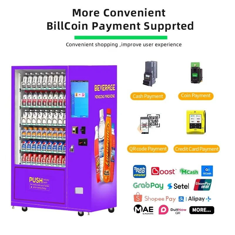 Customized Good Value Vending Machine Popular Cold Drink Vending Machine for Foods and Drinks