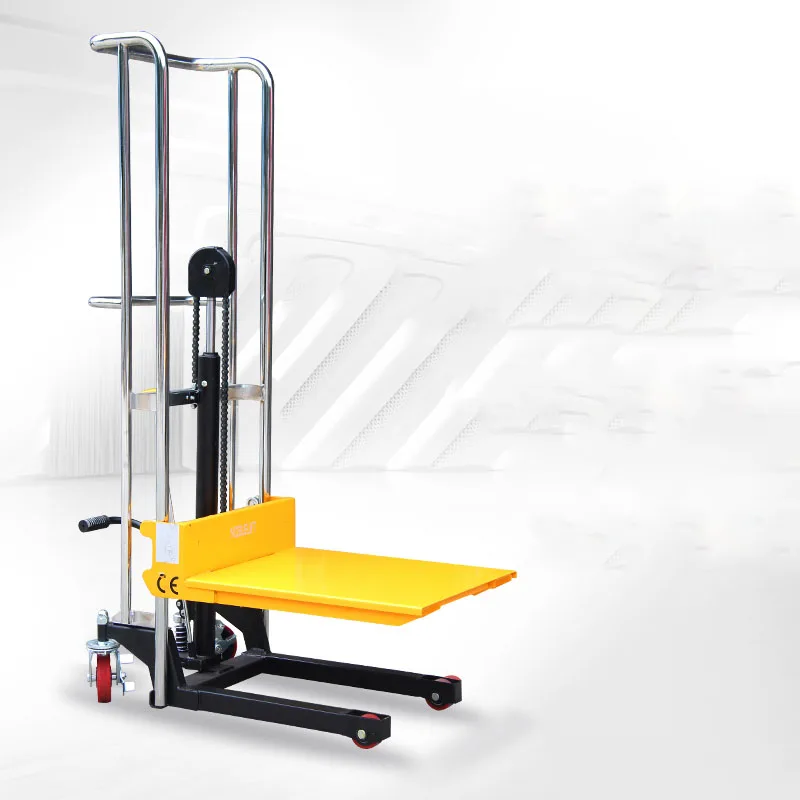 PS0415 Forklift Manual Hydraulic Stacker Platform Lift Truck Light Luggage Cart hydraulic lift