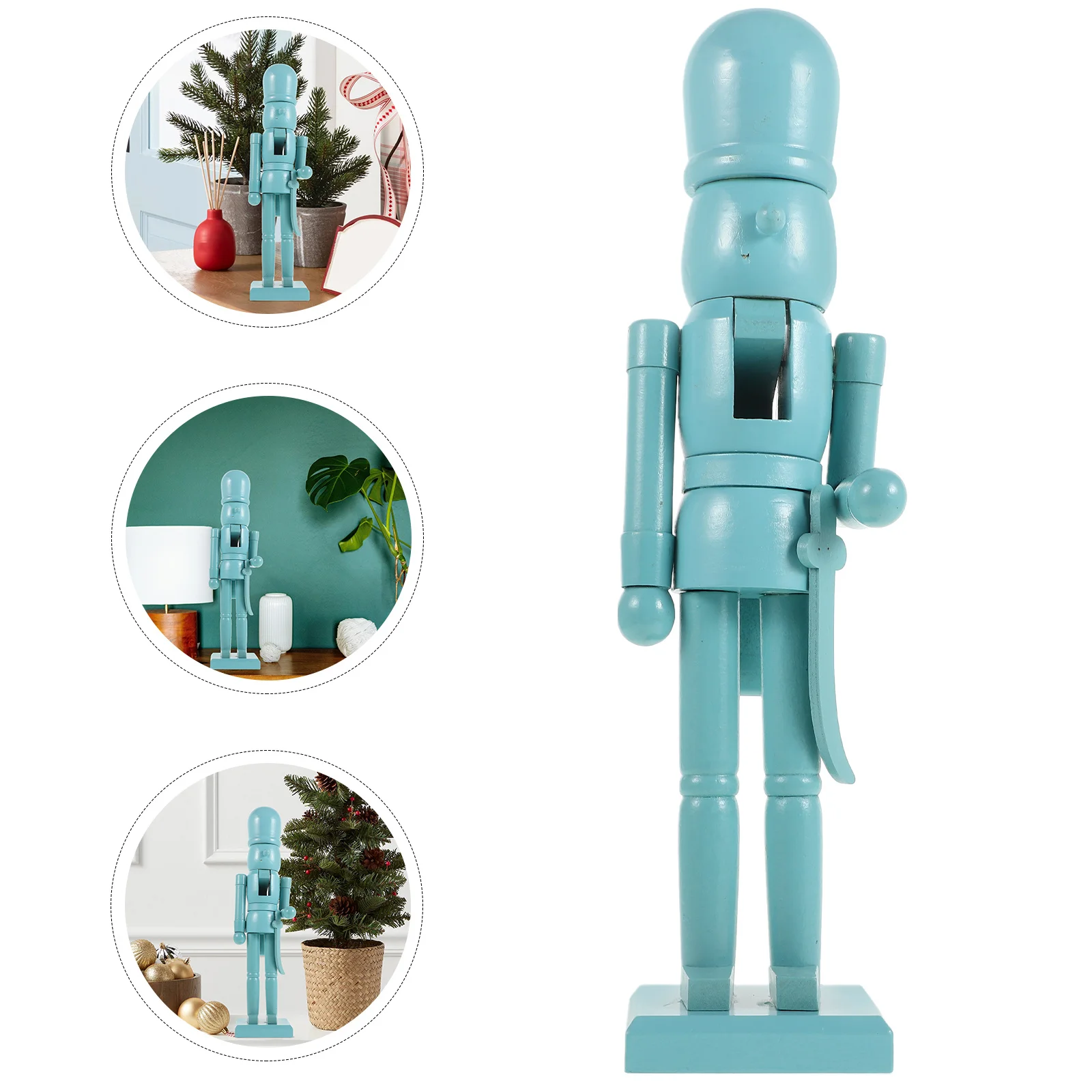 

Nutcracker Decoration Crafts Ornament Figurine Indoor Figures Centerpiece Wooden Desktop
