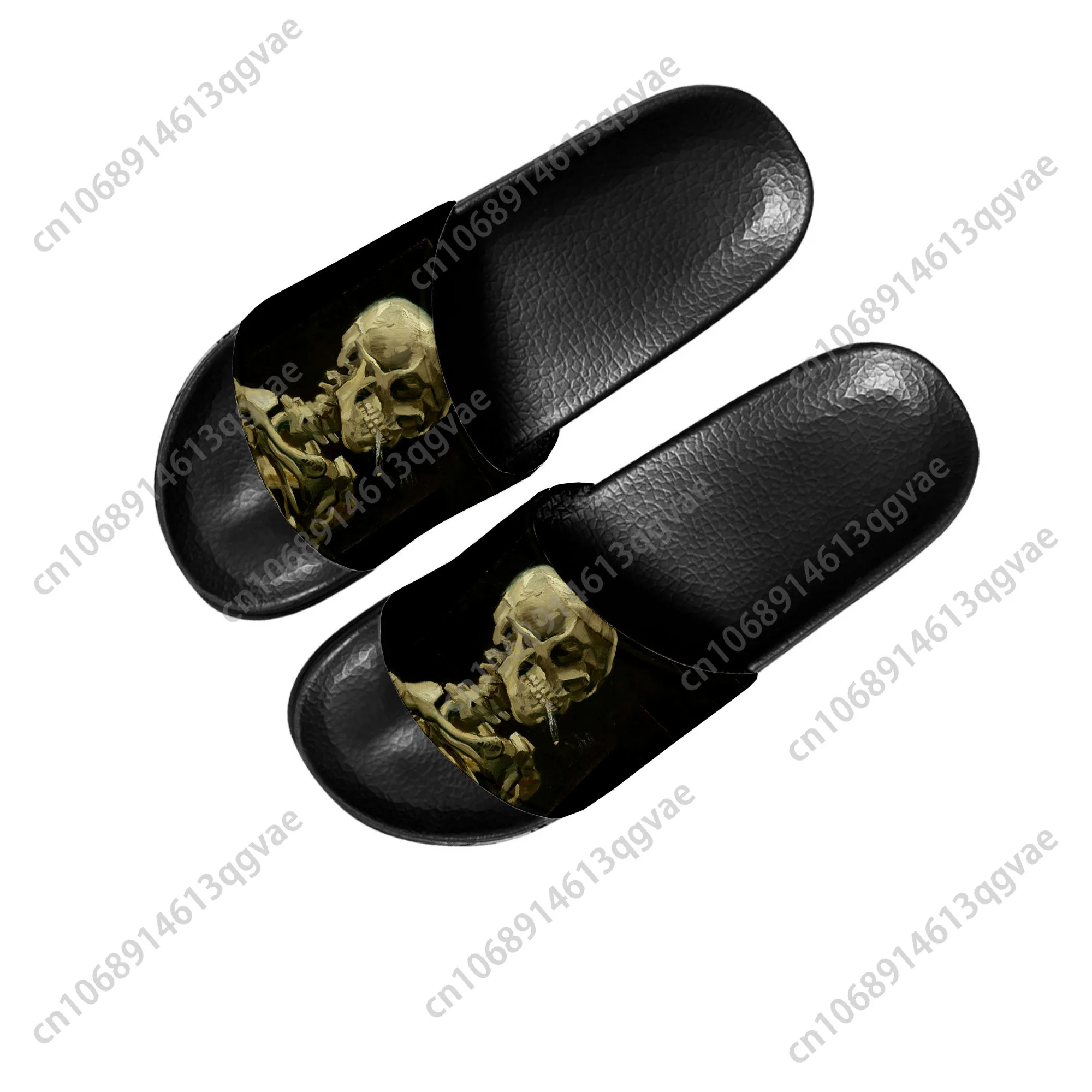 

Van Gogh Smoking Skeleton Slippers Home Water Shoes Men Women Teenagers Children Beach Pool Sandals Custom Made Summer Slipper