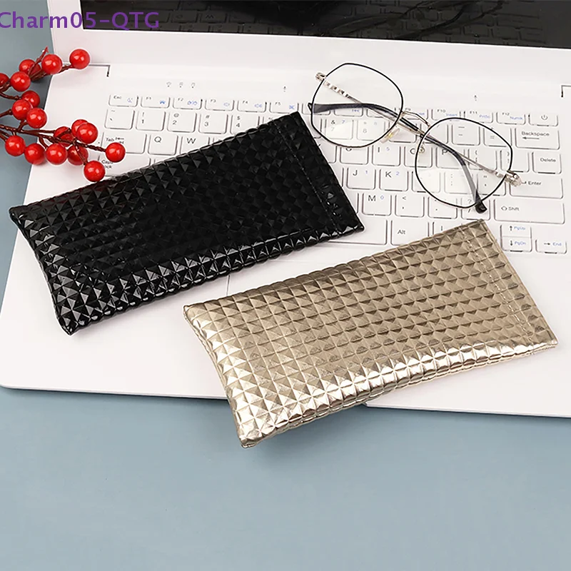 Candy Color PU Leather Sunglasses Bag For Women Men Glasses Case Wallet Storege Cases Portable Waterproof Glasses Storege Bags