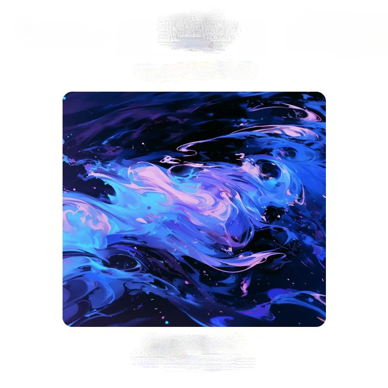 Blue Rendering Glass Pad without Lock Edge Mouse Pad Simple Text Mouse Pad Student Desk Mat Computer Mouse Mat Laptop Deskmat
