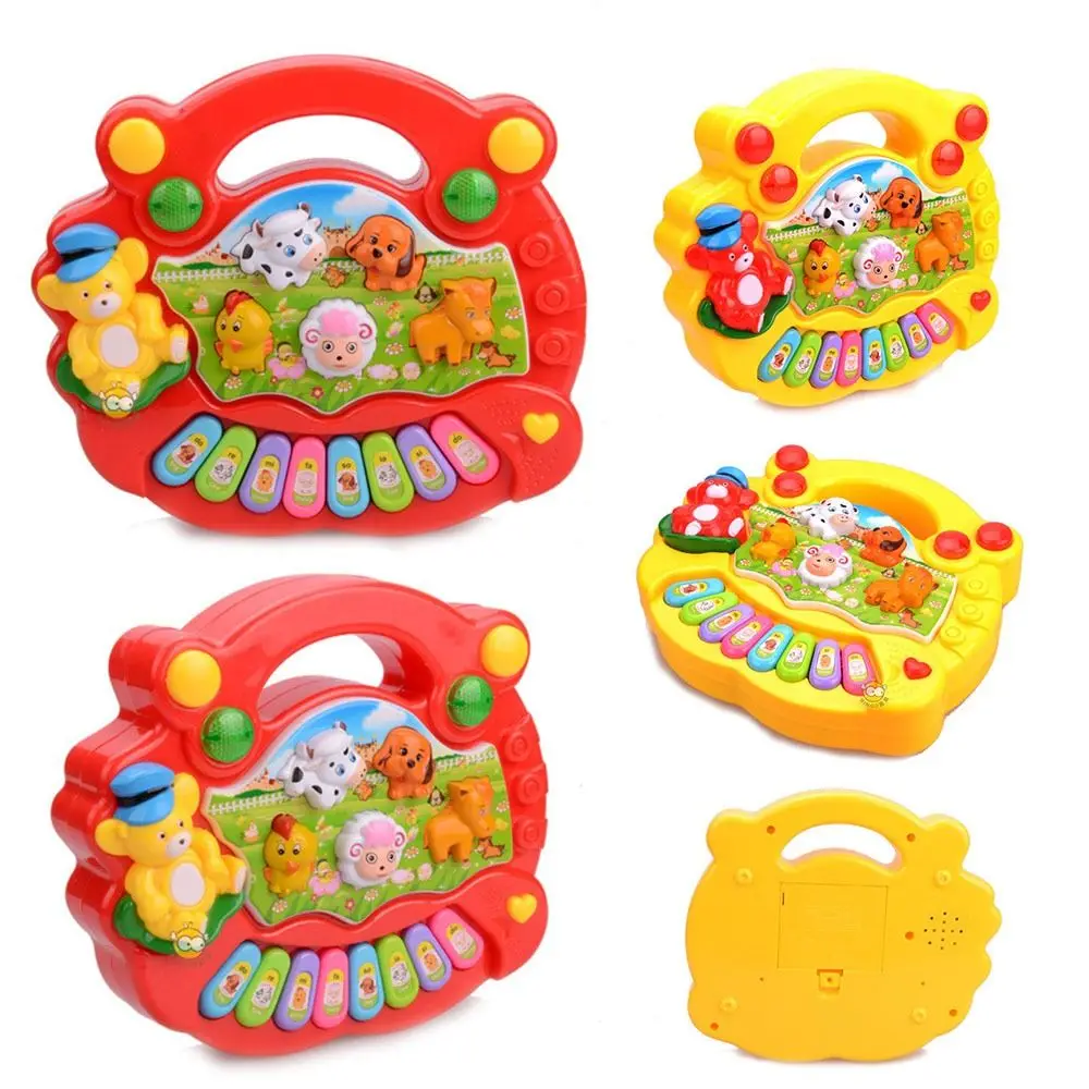 New Design Infant Cartoon Animal Kids Education Activity Small Toy Electronic Organ Musical Learning Toys