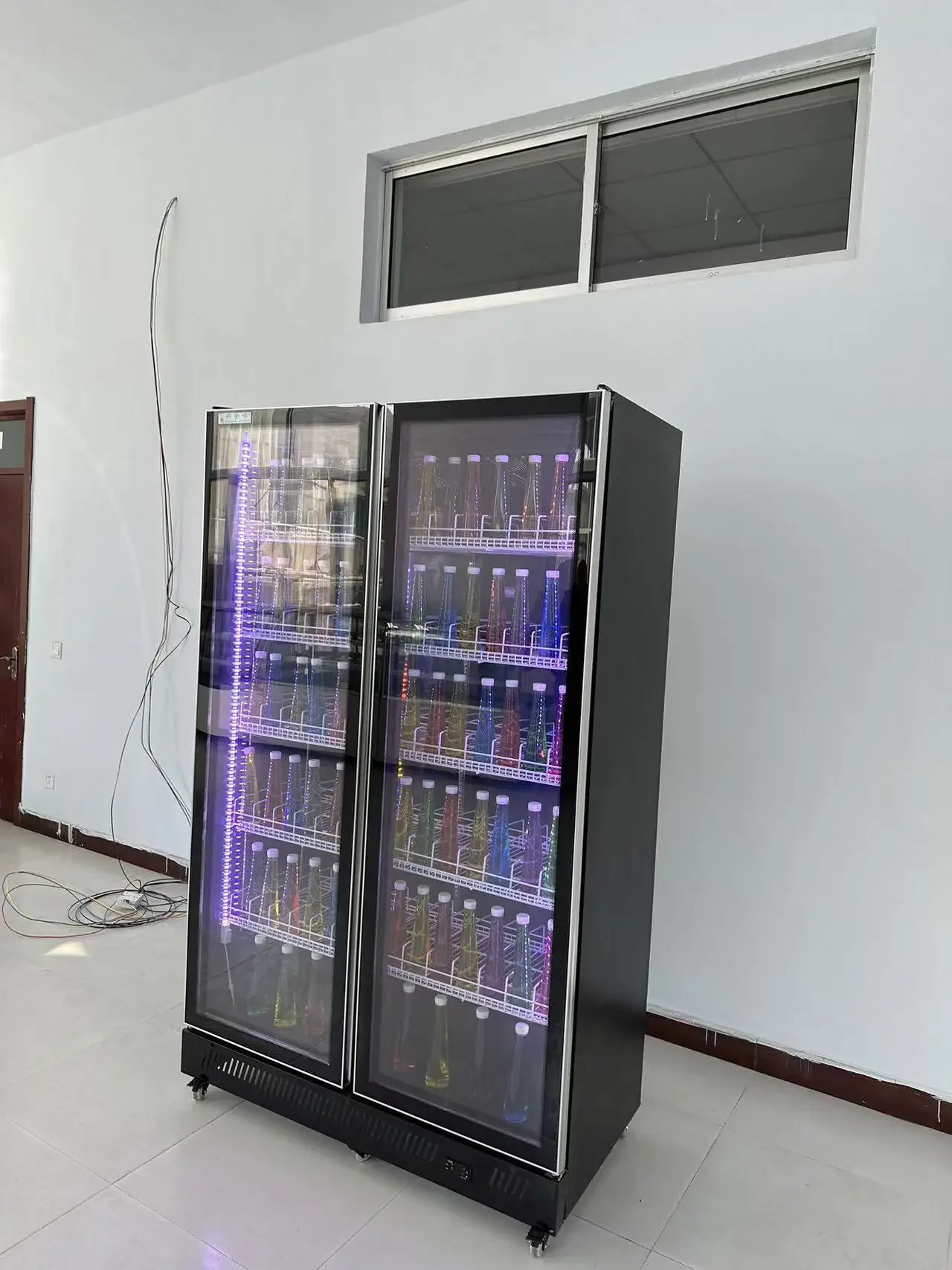 Commercial LED Lighting Freezer Convenience Drink Supermarket Upright Fridge Chiller