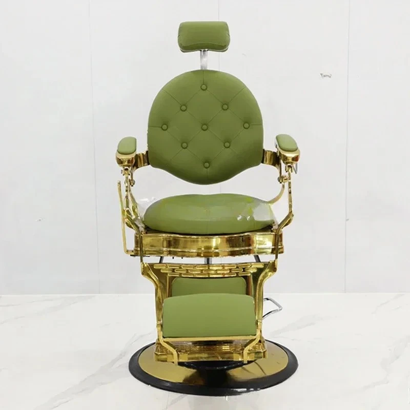

High-end hairdressing chair, oil head, large chair, men's barber shop, barber shop special chair can be reclined and shaved