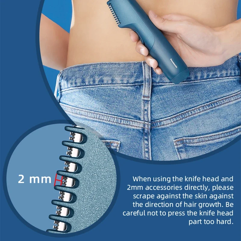 ماكينة حلاقة باناسونيك 3 في 1، ماكينة حلاقة كهربائية صغيرة قابلة للغسل، معدات خاصة لإزالة الشعر للرجال، منطقة حميمة للساق والساق والجسم بالكامل