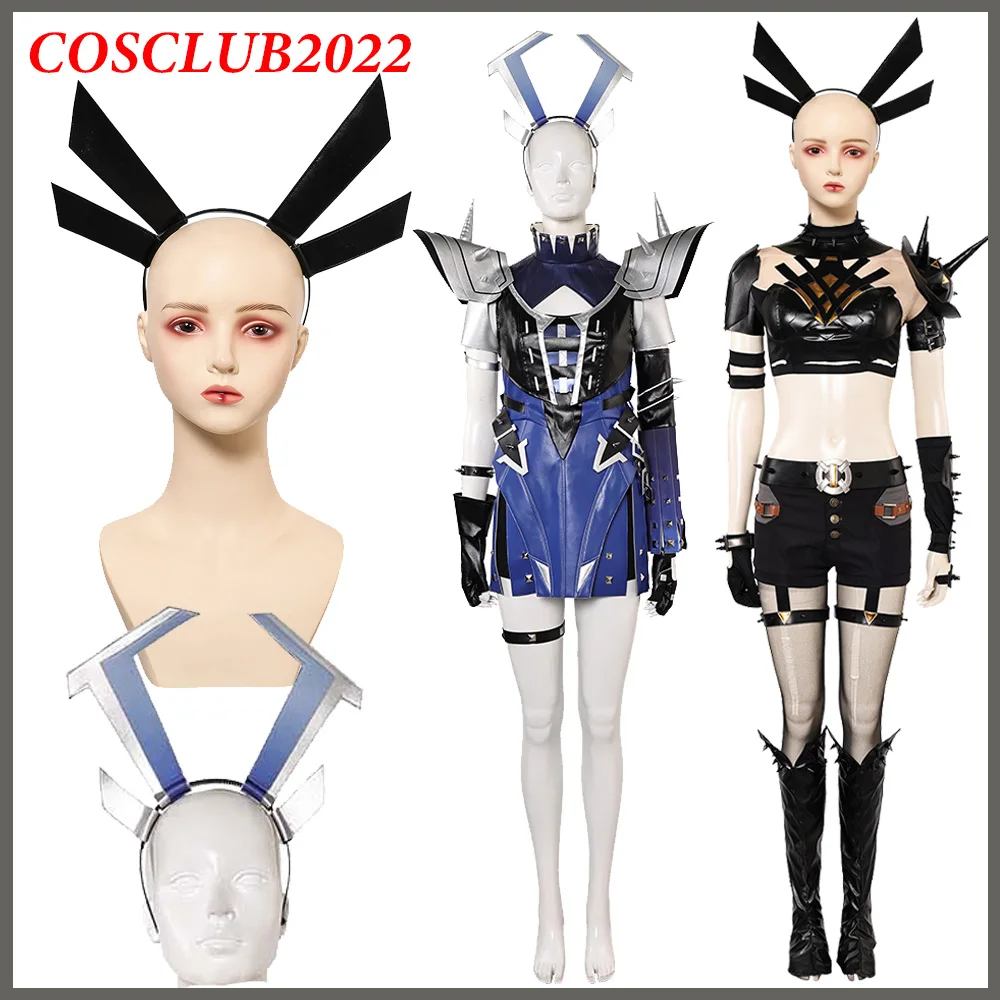 

Game Rivals Magik Cosplay Costume Top Shorts Headband Gloves Belt Clothing Female Outfits Halloween Carnival Party Disguise Suit