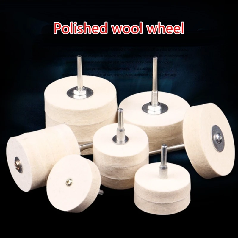 

50mm 2" Compressed Wool Felt Fabric Disc Polishing Buffing Pads Wheel for Micro Electronic Instruments, Jewelry Making