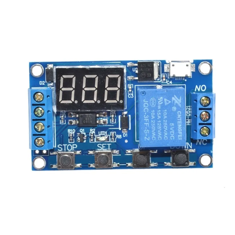 1 Channel 5V Relay Module Time Delay Relay Module Trigger OFF / ON Switch Timing Cycle 999 minutes for Relay Board Rele