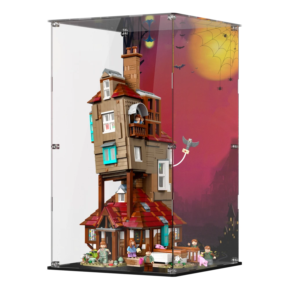 

Luxury 76437 House Building Blocks Display Box - Transparent Acrylic Dust Cover - Screw Installation - 28×28×50cm