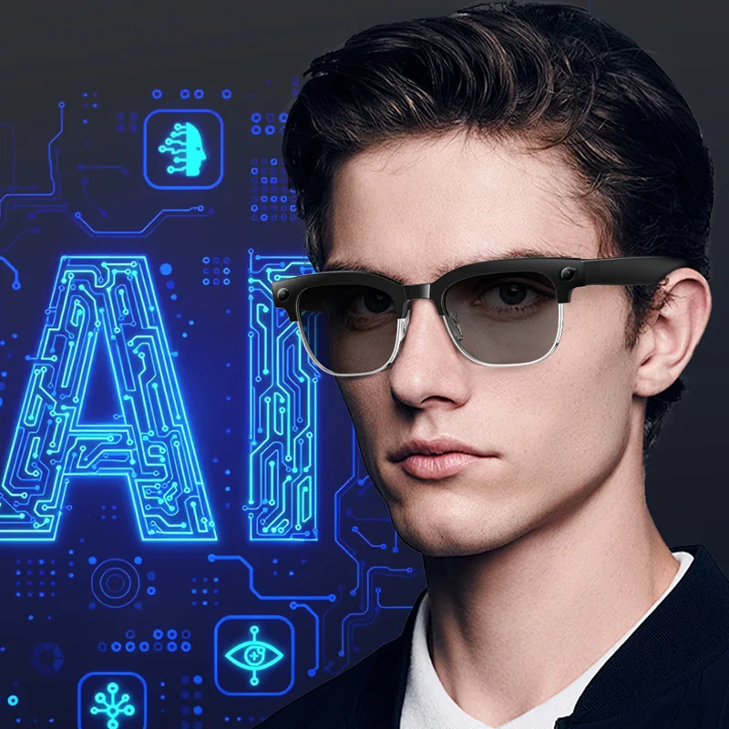 Xiaomi Mijia 4K HD cambio de Color AI gafas inteligentes 800W cámara de píxeles Bluetooth llamada asistente de voz Control gafas deportivas inteligentes