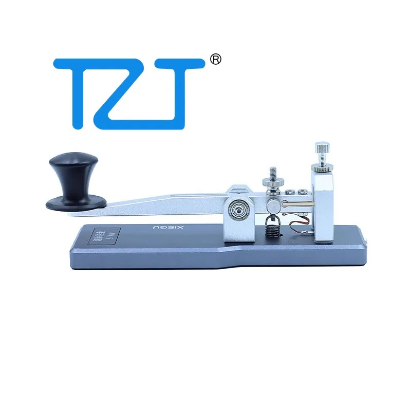 TZT VK-5 Mini Shortwave Radio Aluminum Alloy Automatic CW Electric Key 3.5mm Interface with Adjustable Contact Gap