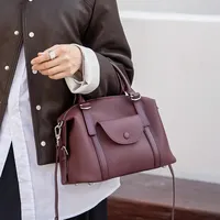 2025 New Arrival Genuine Cowhide Leather Women Large Capacity Solid Color Travel Handbag Ladies Female Luxury Messenger Bag