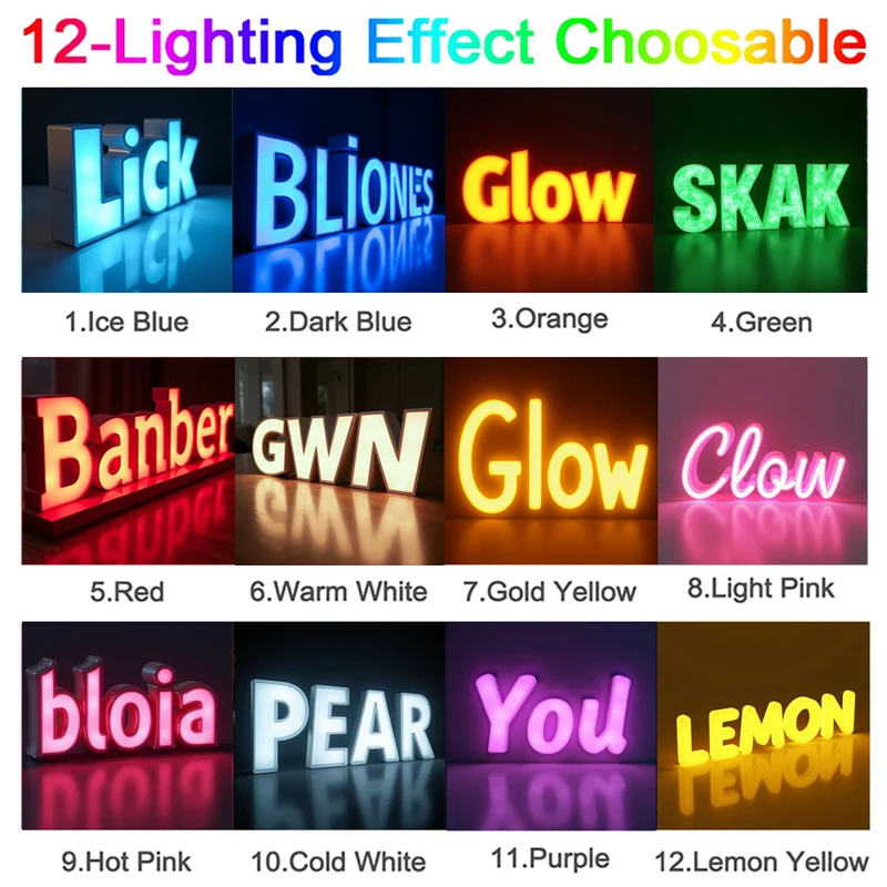 Custom LED Backlit Sign Metal 3D Letters for Storefront Outdoor Business Illuminated Signage Light Up Advertising Display