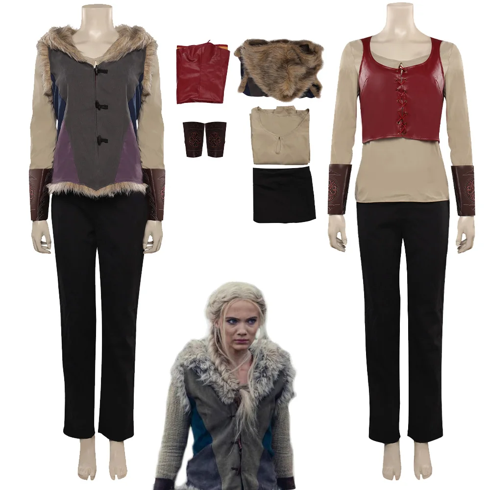 

Ciri Cosplay Women Costume TV Hunter 3 Cirilla Disguise Adult Female Fantasia Battle Suit Roleplay Vest Outfits Chrismas Gift