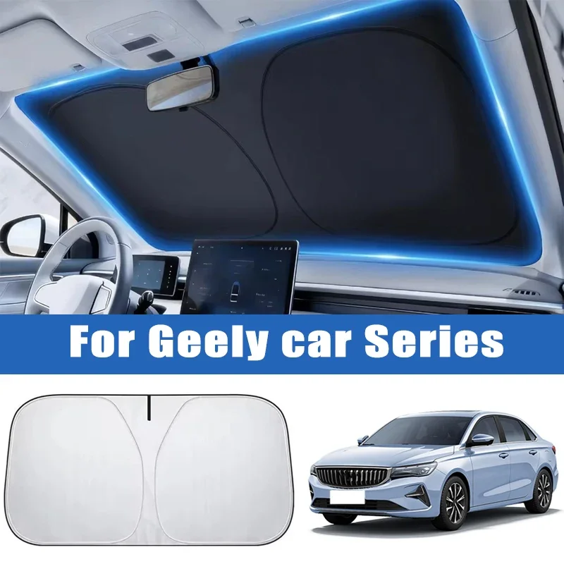 Car Windshield Sunshade Cover for Geely Coolray Atlas Emgrand Okavango Tugella Azkarra Front Window Sun Shade UV Protection