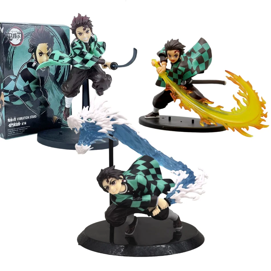 Anime Figure DemonSlayer 3 Types Kamado Tanjirou Animation Peripheral Products Decoration PVC Collection Toy For Kids Gift