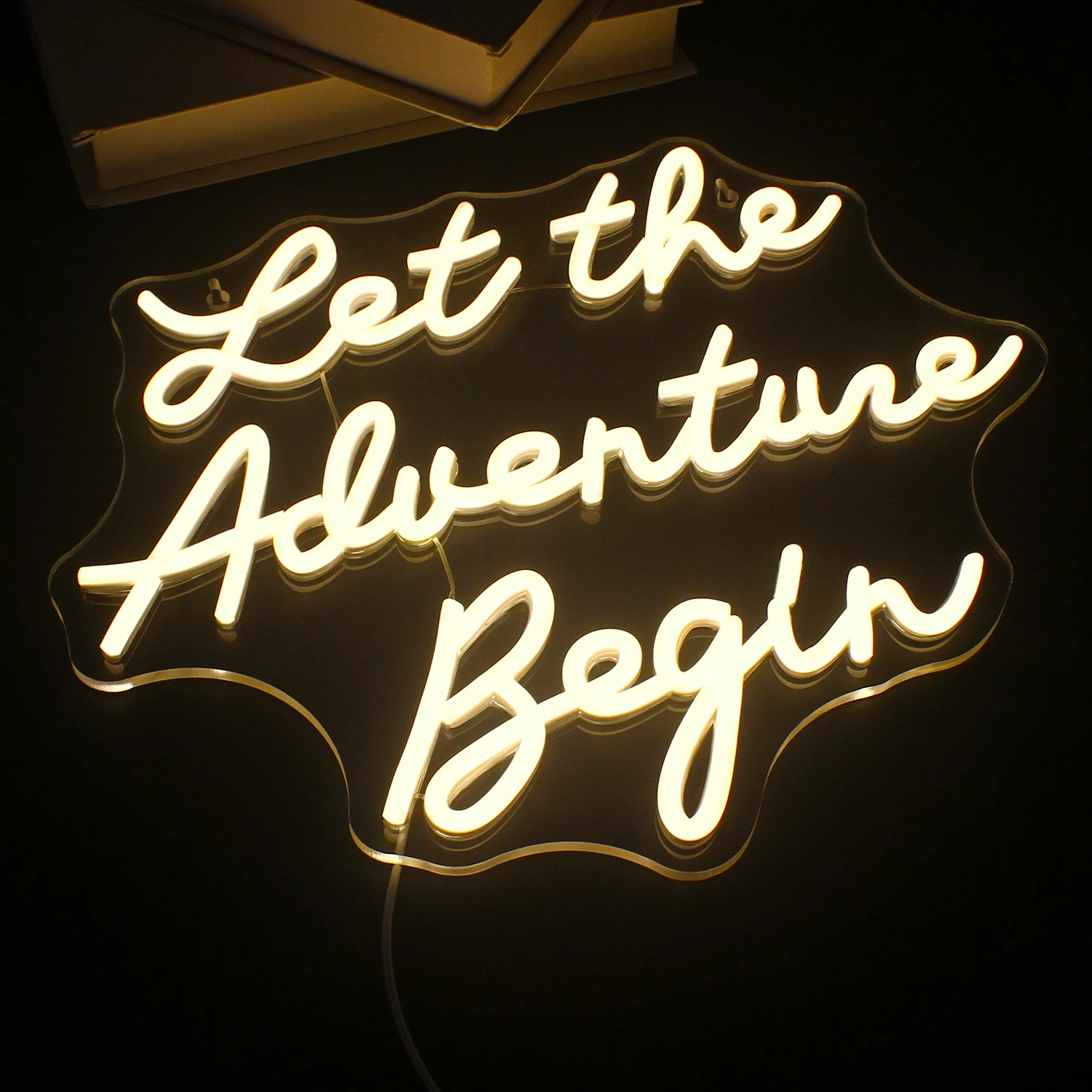 Let The Adventure Begin Neon Led Signs USB Powered Dimmable Wall Decor Light For Bedroom Club Wedding Bar Cafe Birthday Party