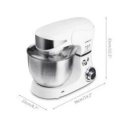 5L Electric Food Mixer 6 Speed Table Stand Cake Dough Mixer Cream Egg Whisk Blender Flat Beater Kitchen Powerful Machine