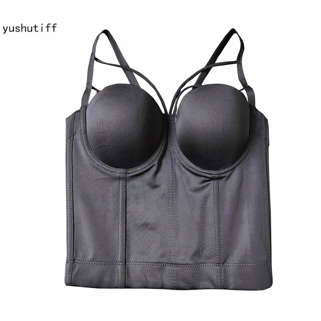 

Crop Top Built in Bra Party Fashion Night Out Long Corset Bustier Tops Coquette Women Harajuku Female Summer Sleeveless Vests