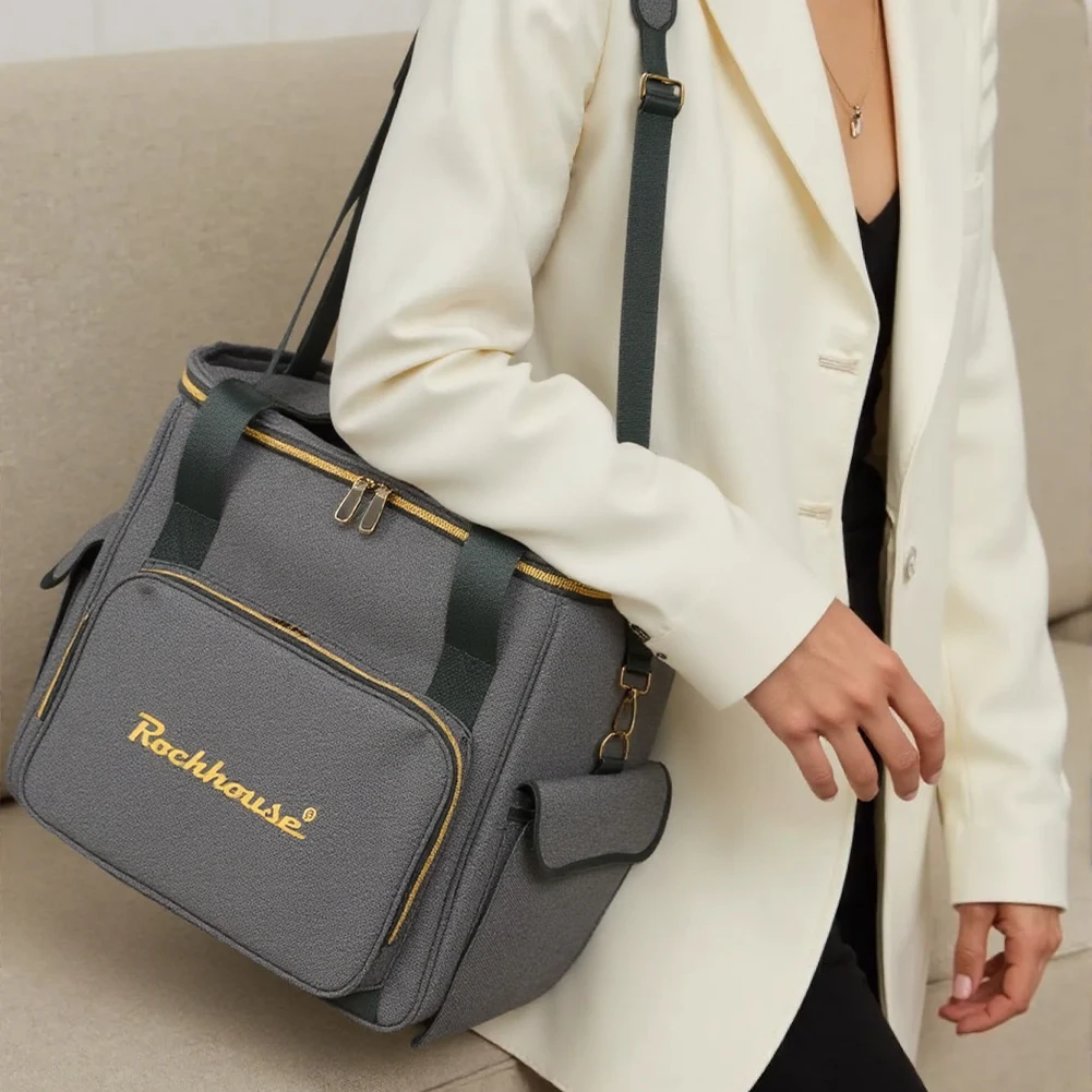 

Сумка для хранения виниловых пластинок 12 дюймов, портативный водонепроницаемый чехол для винила, многофункциональная сумка с несколькими карманами, утолщенная, с мягкой подкладкой, для музыки