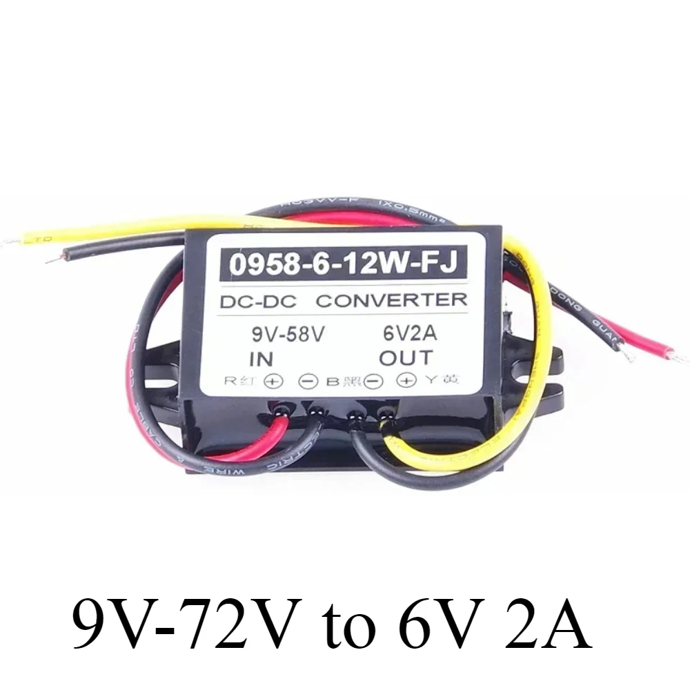 

DC 12V 24V 36V 48V 9V-72V Convert to 6V 2A 12W Step Down car Power inverters Waterproof Power adapters Buck Voltage converters