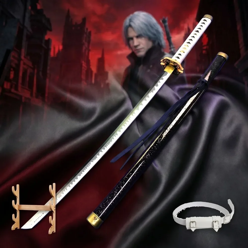 Devil May Cry 104cm 40in Light Grey Glow Plastic LED Light Up Glow Katana Sword Sabre Blade Safe Cosplay Display Photo Prop