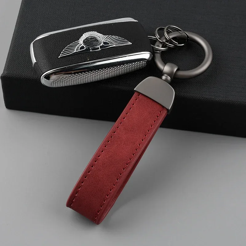 

Colorfull Nubuck Leather Women Retro Keyring Men Keychain Car Exhibition Souvenirs Key Chain Gift
