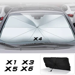 Car front shield sunscreen sunshade for BMW X1 X2 X3 X4 X5 X6 X7 G01 F10 F15 F49 F30 F85 G05 G08 F25 E84 E83 E71 E70