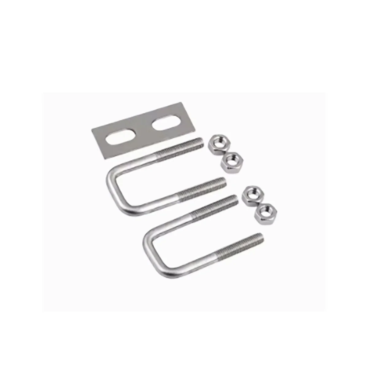 U-Shaped Parafuso Ângulo Direito Tubo Clamp, Aço Inoxidável 304