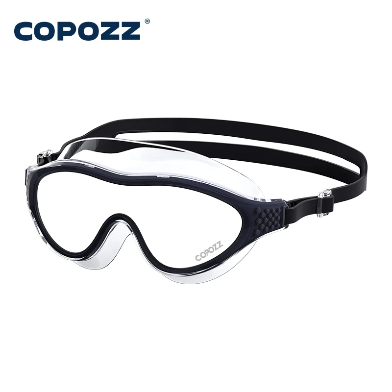 Lunettes de natation professionnelles en Silicone, grande monture, étanche, de qualité alimentaire, Anti-buée, UV, pour hommes et femmes adultes