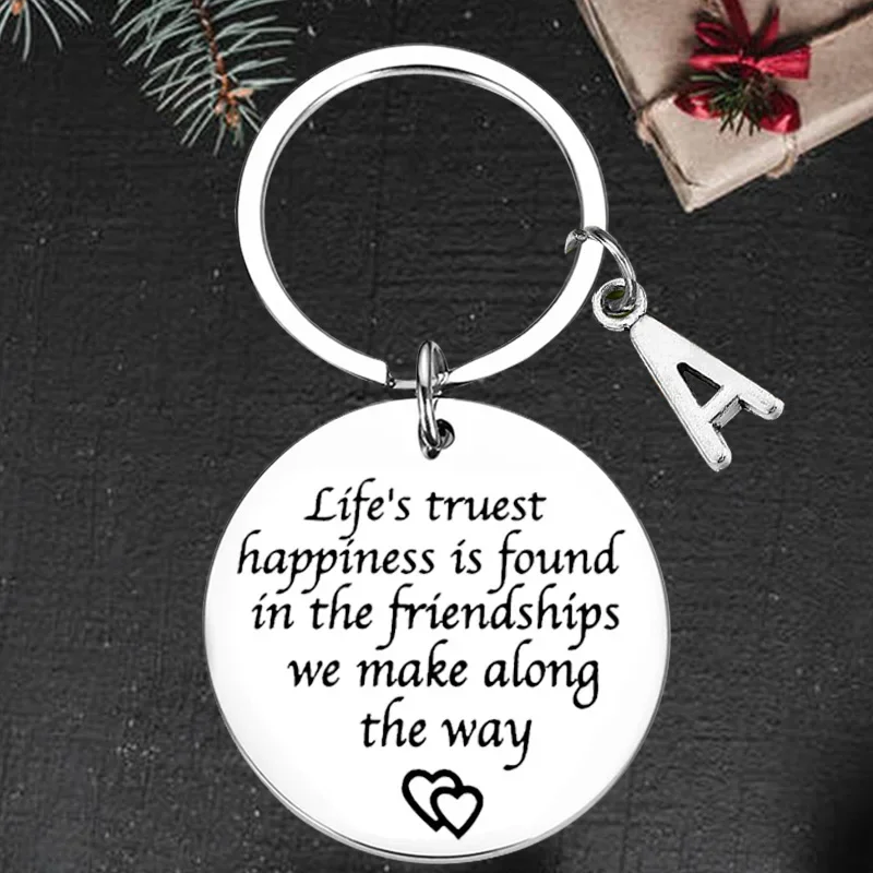 

Cute Best Friend Gift Keychain Pendant Long Distance Friendship Key Chains inspirational Gift Graduation Gift