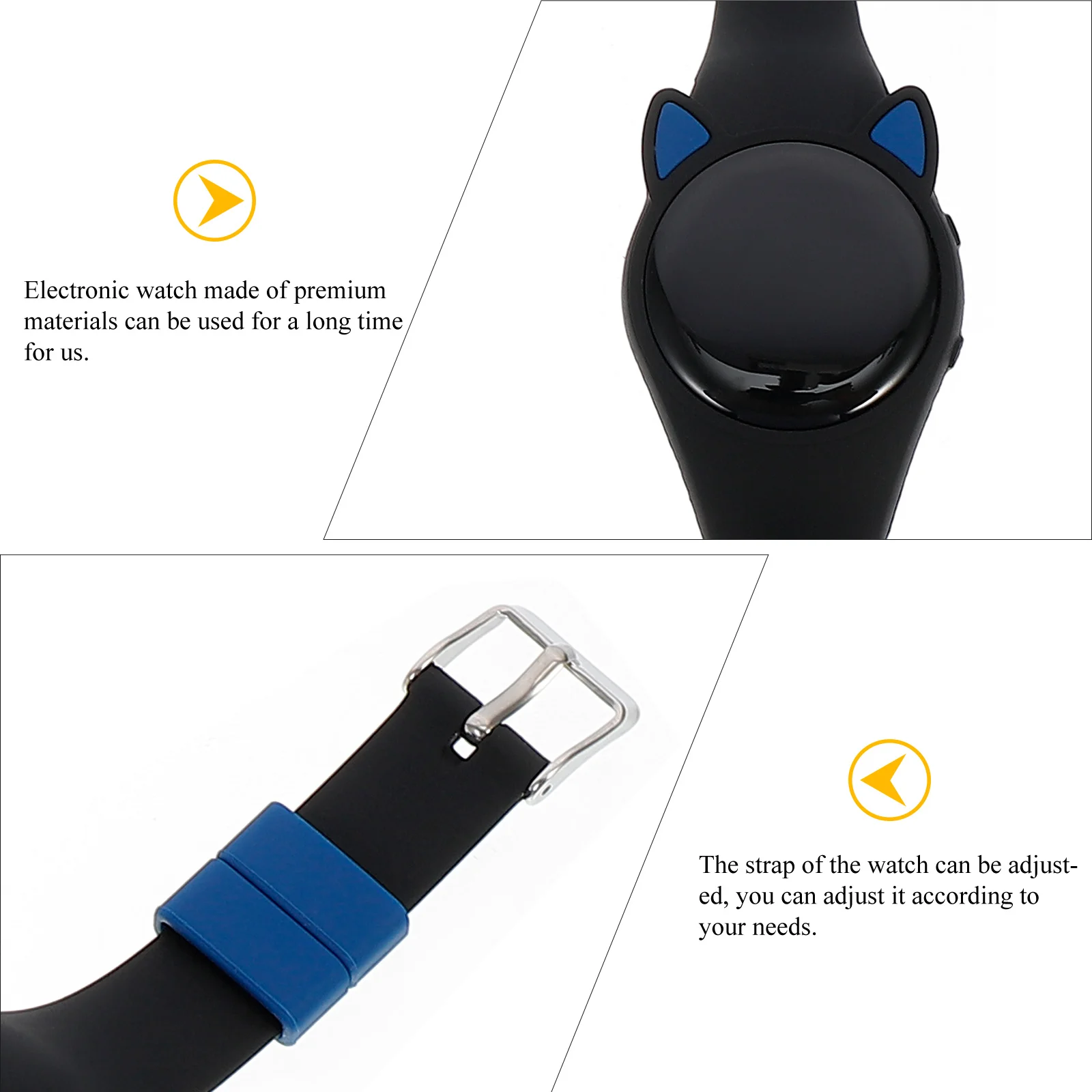 Kids Waterproof Watch Adjustable Digital Led Timepiece For Children Luminous Electronic Watch Outdoor Sports Gift