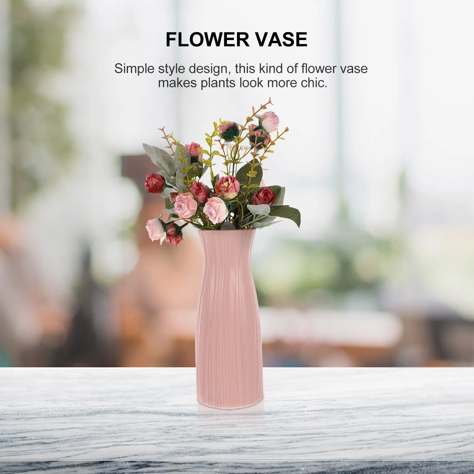 

1Pcs Light Luxury Vase Imitation Ceramic Flower Planter Perfect Gift for Friends Family Long Term Use Flower Vase