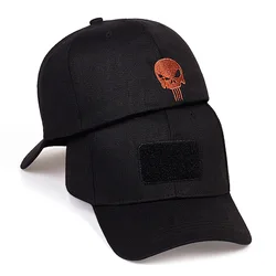 Punisher Eyes Cross Embroidered Baseball Cap Men's and Women's Hip Hop Hat Summer Visor Duck Tongue