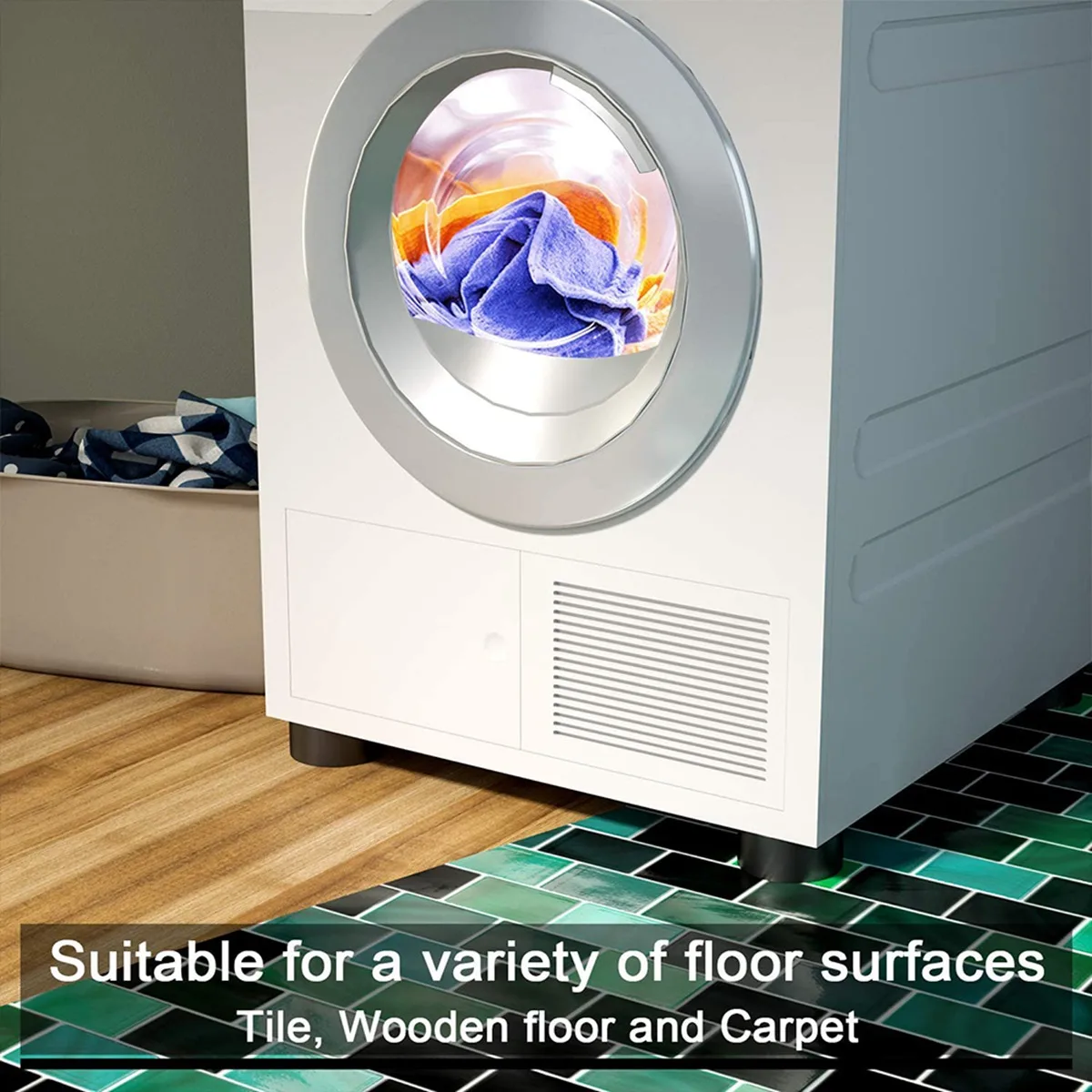 N85R-Anti Vibration Pads For Washing Machine, Rubber Pads For Noise Dampening, Washer And Dryer Pads For Absorbing Shock 4PCS