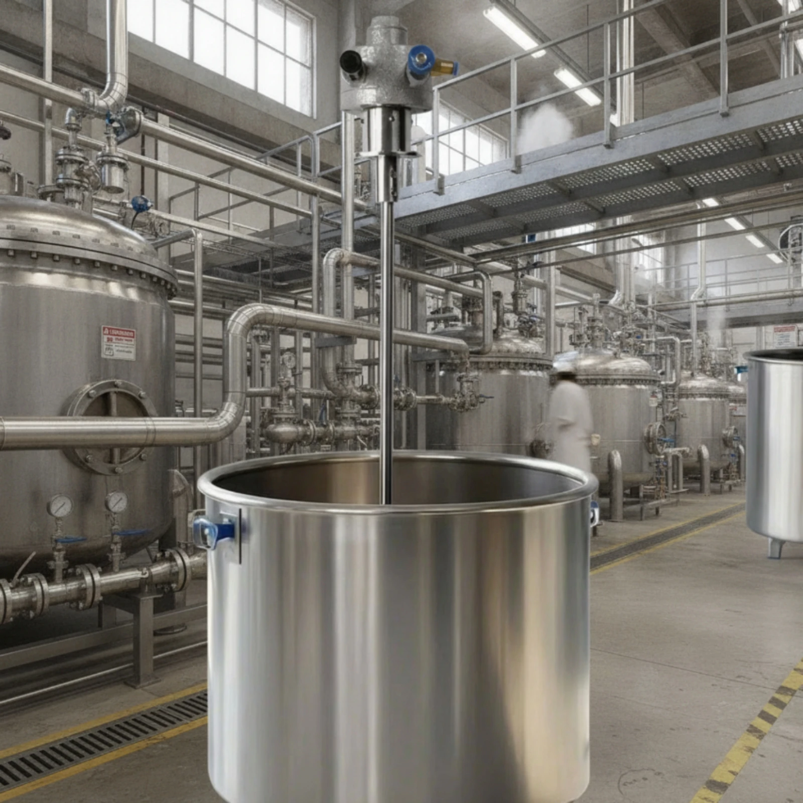 Pneumatic Mixer Vertical Pneumatic Agitator Mixer with Stainless Steel Shaft Sturdy Industrial Agitator Cool Running - view 5