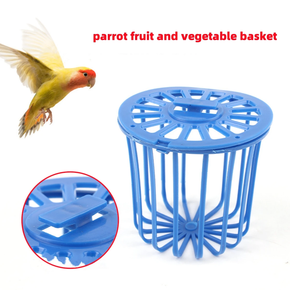 1/5Pcs Birds Fruit Vegetable Hanging Basket Parrot Cage Bird Floc Nest Breeding Hemp Silk Basket Birds Feeding Raising Supplies view 3