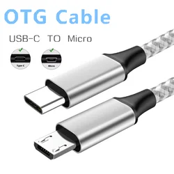 Type C to Micro USB Cable USB C Adapter Fast Charging Data Cord Charger For Macbook Pro Samsung Huawei Xiaomi Micro USB Adapter