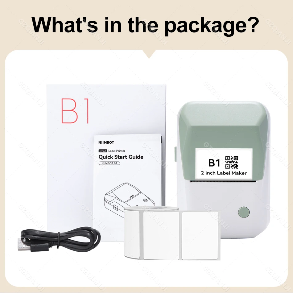 Niimbot B1 Mini Thermal Printer Bluetooth Portable Pocket Label Maker Self-adhesive Sticker Printer Machine For Small Business