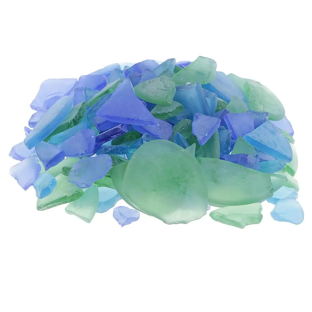 Mixed Of Sea Glass, Forsted Glass & Beach Glass - 500g - 1-4cm - Crafts DIY