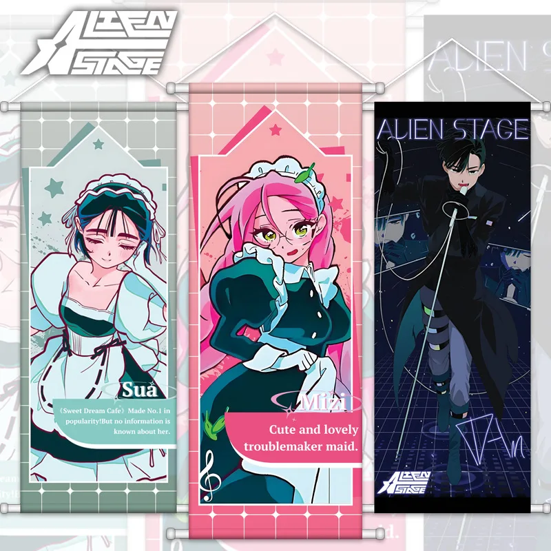 Hot New 72x28cm Alien Stage Mizi Sua Ivan Till Hyuna Luka Animes Wall Scrolls Poster Decoration Room Decoration Gifts