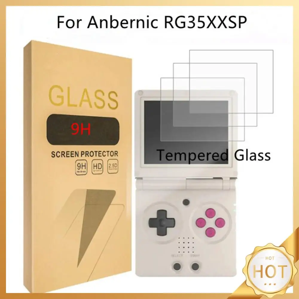 Screen Tempered Film 9H Hardness Tempered Glass Protective Film Anti-Scrach Anti-Fingerprint Compatible with ANBERNIC RG35XXSP