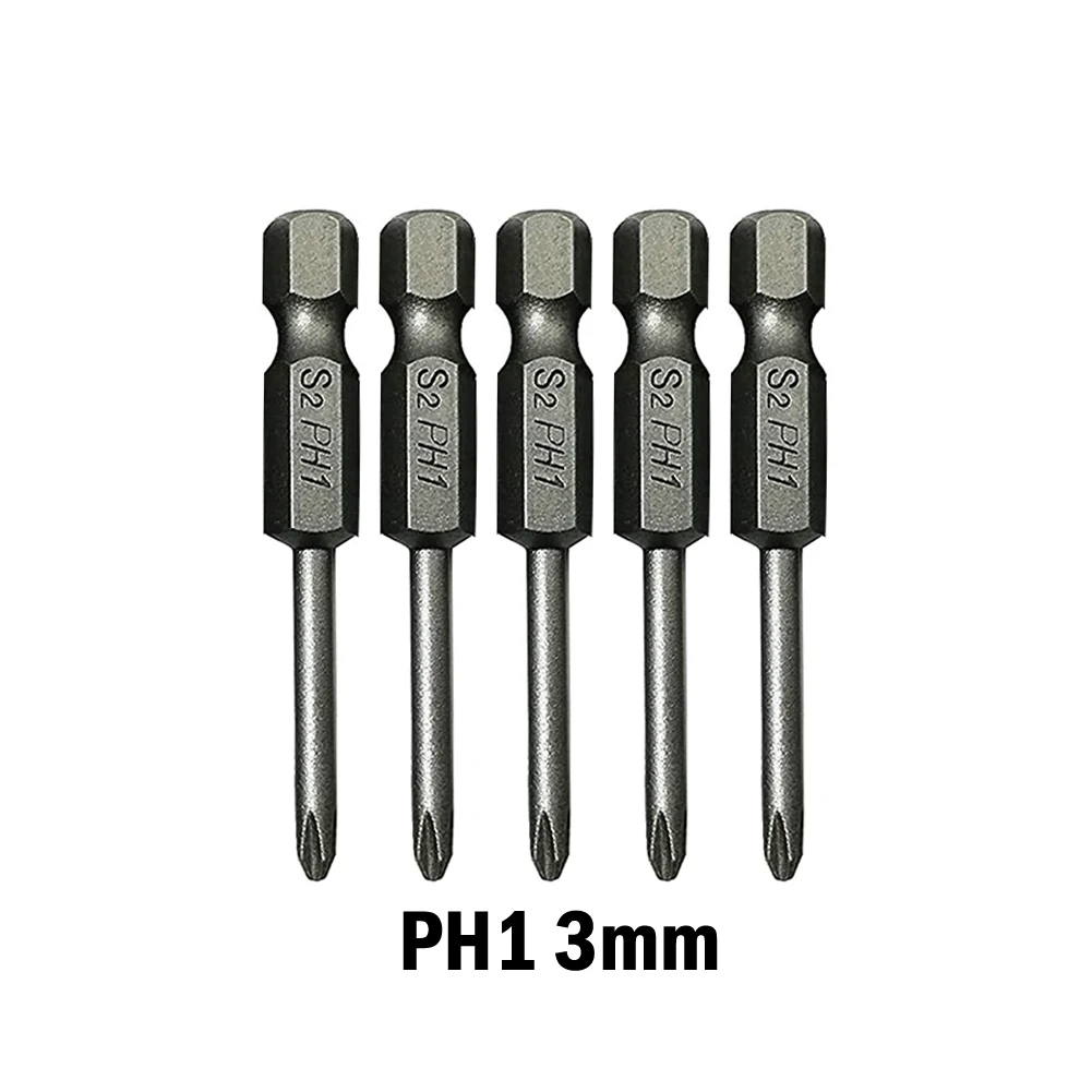 6.35mm Hex Shank 50mm Cross Screwdriver Bits Electric Driver Tools PH00 PH1 PH2 Screwdriver Bits Magnetic Cross Head Drill Bits